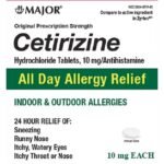 Cetirizine HCL 10 mg, 90 tablets