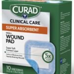 Curad Super Absorbent Wound Pads 3 x 3, Small, 10 Ea