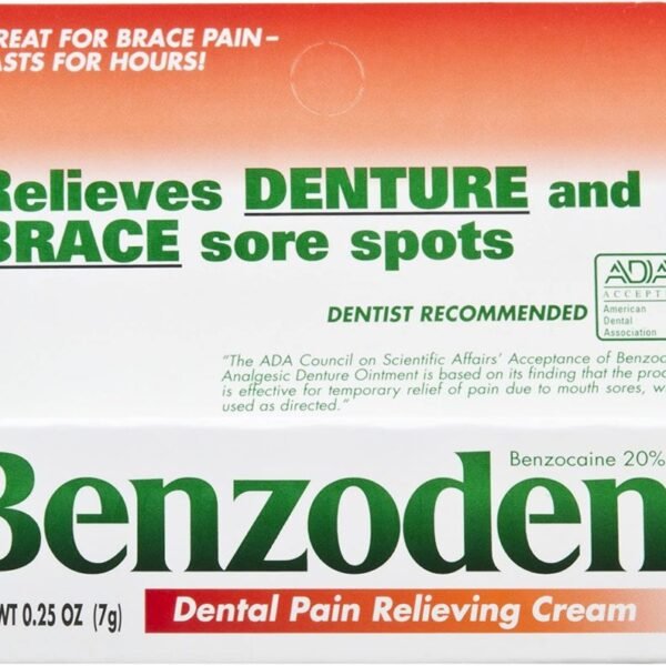 Benzodent Dental Pain Relieving Cream 0.25 oz – Pack of 3