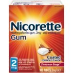 Nicorette Gum 2mg Cinnamon 100ct