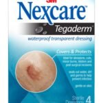 Nexcare Tegaderm Transparent Dressings 4 Inches X 4-3/4 Inches 4 Each