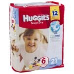 Huggies Snug & Dry Baby Diapers, Size 6, 21 Ct – Pack of 4
