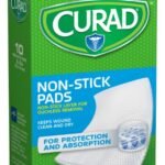 Curad Pad Non-Stick Pads with Adhesive Tabs, 2″X3″, 10ct