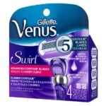 Gillette Venus Extra Smooth Swirl Women’s Razor Blade Refills, 4 Count