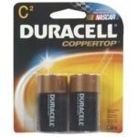 Duracell Coppertop C Batteries, 2 count