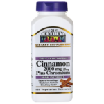 21st Century Cinnamon Plus Chromium Vegetarian Capsules, 120 Count