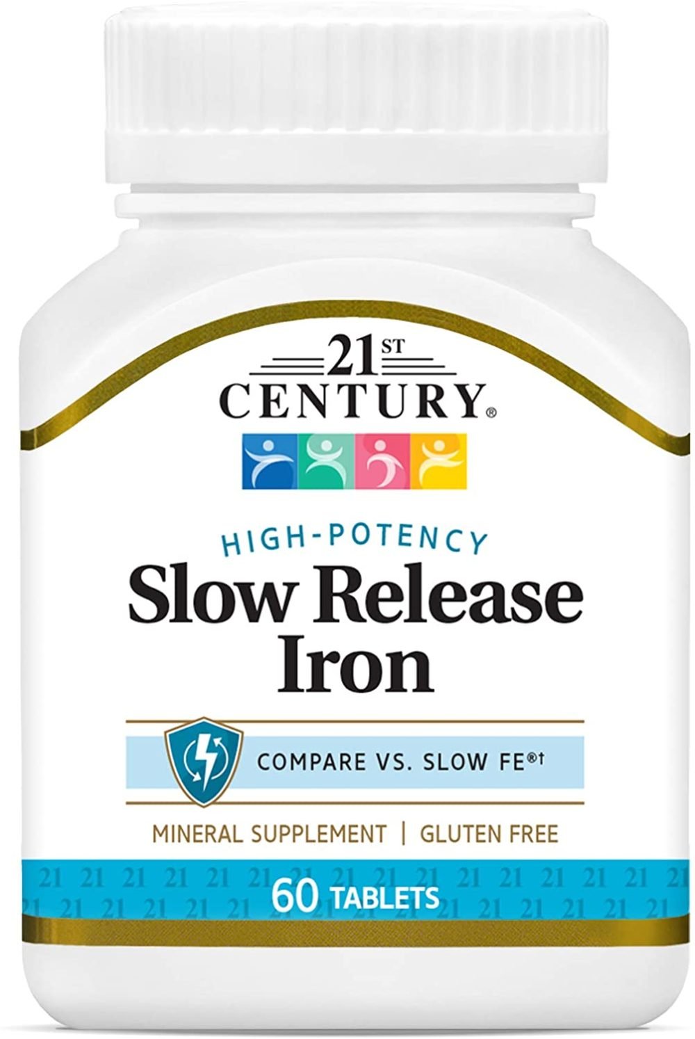 21st-century-slow-release-iron-e1610383539909.jpg 21st Century Slow Release Iron Tablets, 60 Count – Pack of 2 - Image 1