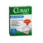 Curad Pad Non-Stick Pads with Adhesive Tabs, 3″X4″, 20 count