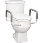 Carex 3.5 Inch Raised Toilet Seat with Arms