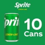 Sprite Lemon-Lime Caffeine Free Soda Pop Fridge Pack Mini Cans, 7.5 fl oz, 10 Pack - Image 2