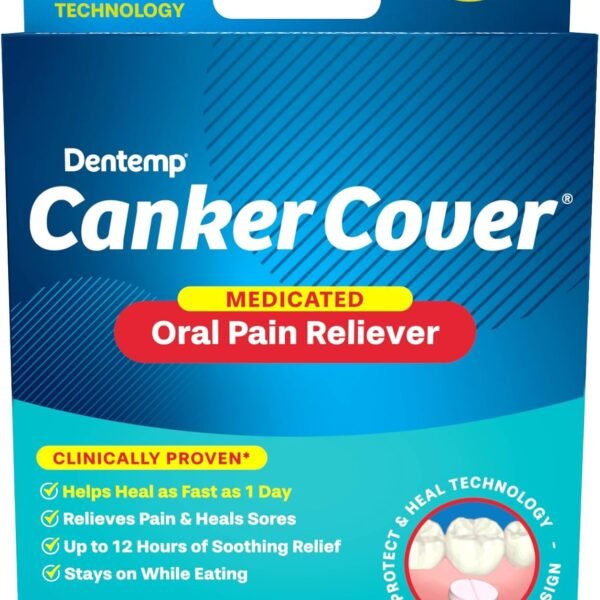 Dentemp Canker Cover – Canker Sore Medicine Pain Reliever (6 Counts)