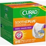 Curad Small Gauze Pads, 25 count