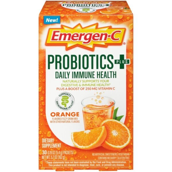 Emergen-C Probiotics + Orange Powder 30ct