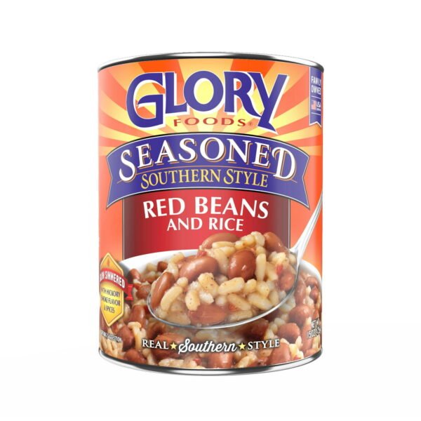 Glory Foods Seasoned Southern Style Red Beans and Rice, 15 oz., Can