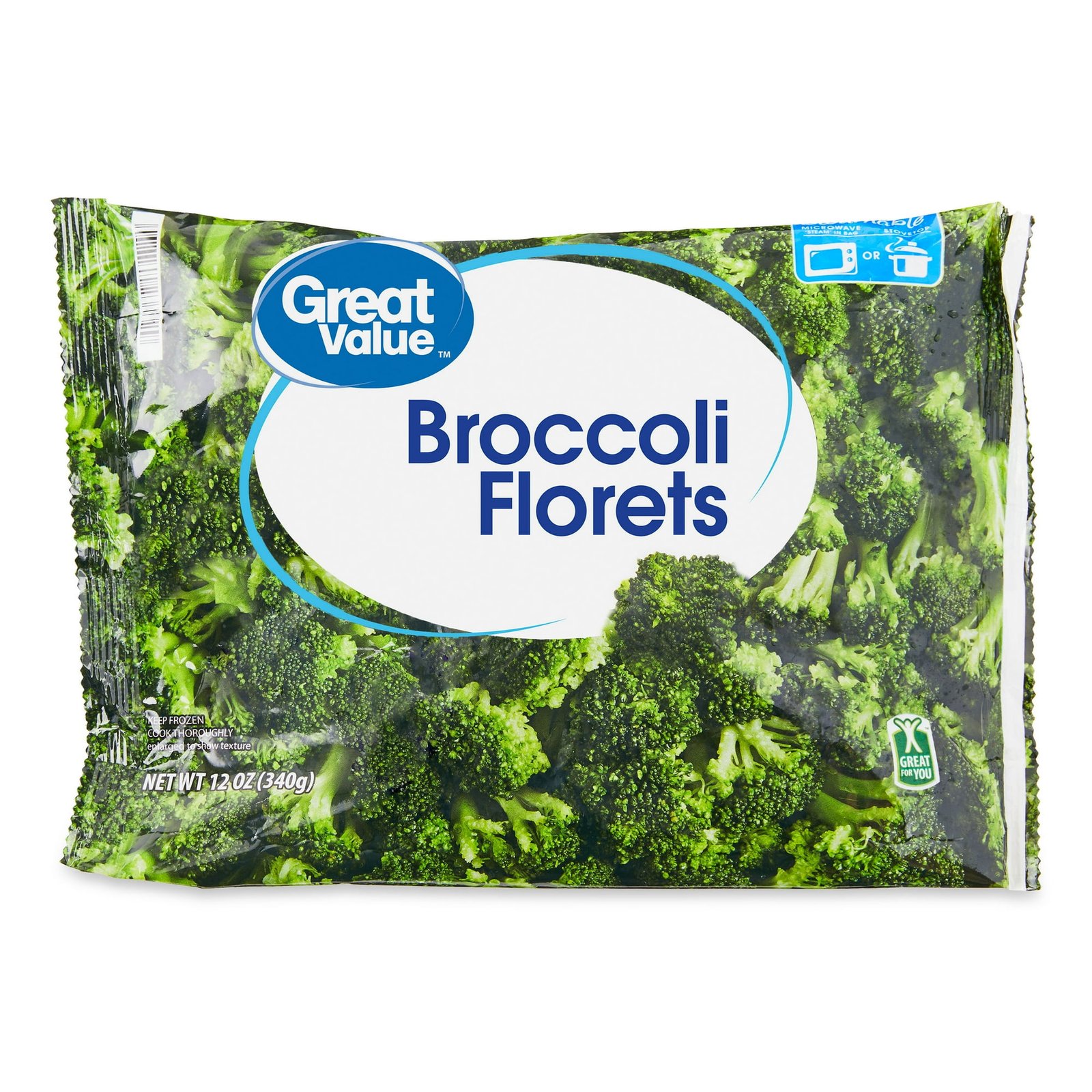 Great-Value-Frozen-Broccoli-Florets-12-oz-Steamable-Bag_c6e47501-d339-4baa-ac33-94518223ff3b.e6736cdc6c8437702d6a2f6db2d243c0 Great Value Frozen Broccoli Florets Steamable Bag, 12 oz - Image 1