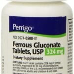 Ferrous Gluconate Green Tablets, 324mg, 100ct