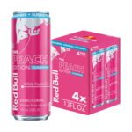 Red Bull Peach Edition Sugarfree Energy Drink, White Peach, 12 fl. oz., Pack of 4 cans