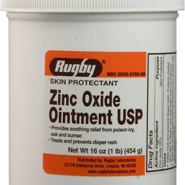 Zinc Oxide Ointment 1Lb Rugby – Pack of 2