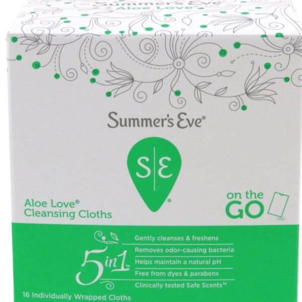 Summers Eve Cleansing Cloths 16 Count Aloe Love