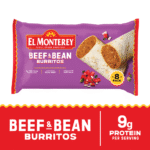 El Monterey Beef & Bean Burritos, 32 oz, 8 Count (Frozen) - Image 2