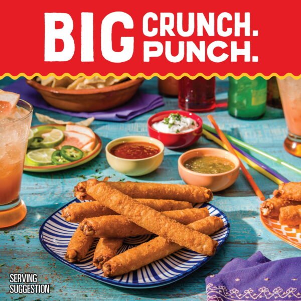 El Monterey Extra Crunchy Taco Seasoned Beef & Cheese Taquitos 20.7 oz, 18 Count (Frozen)